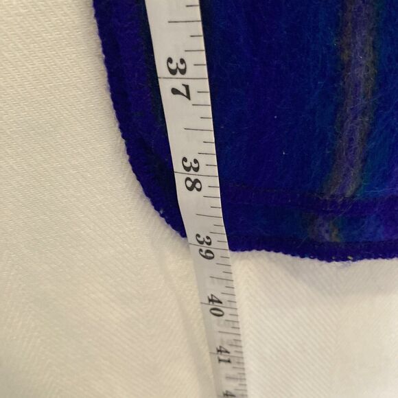 Armor A La Vida Alpaca Wool Blend Scarf Unisex Blue Grey Black 10” X 78” - Picture 5 of 8